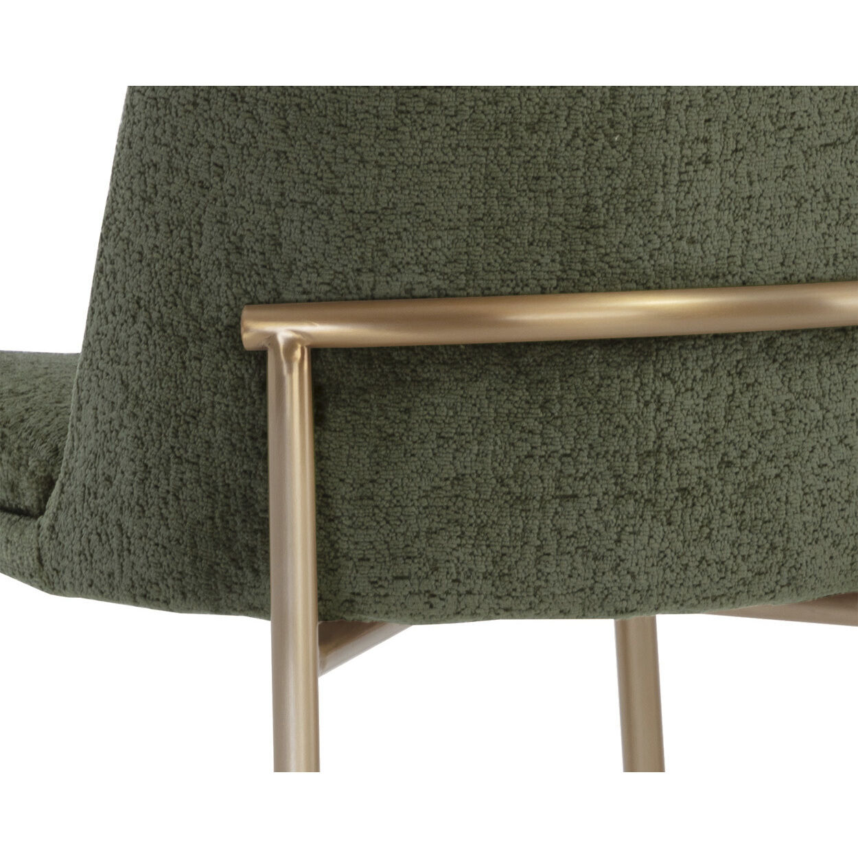 Zeke 37.75 inch Antique Brass / Bergen Olive Counter Stool